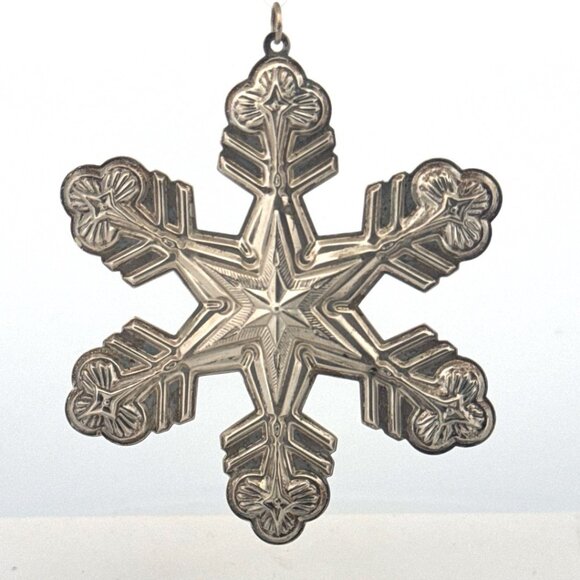 Vintage 1998 Gorham Sterling Silver Snowflake Christmas Ornament 925, 17.4g - Picture 1 of 8